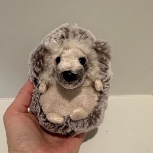 TINY Plush Hedgehog Toy - Gray and Cream